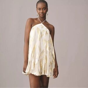 NWT Anthropologie PINNACLE BY SHRUTI SANCHETI HALTER SWING MINI DRESS